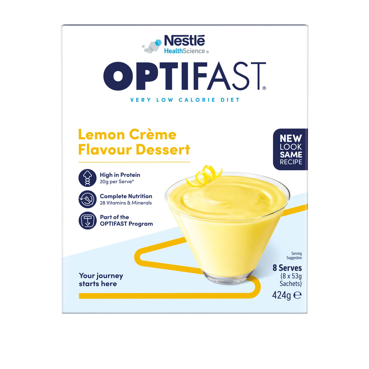 Optifast Very Low Calorie Diet Dessert Lemon 8 x 53 g