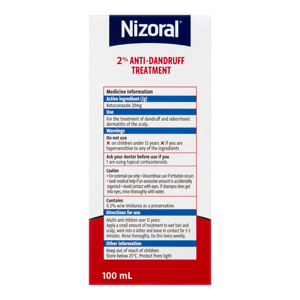 Nizoral 2% Anti-Dandruff Treatment 100ml