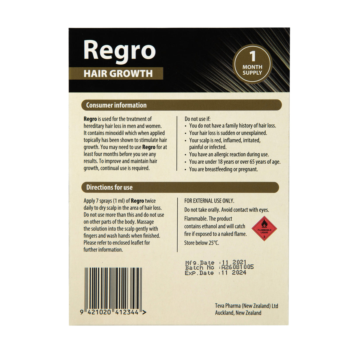 Regro Hair Growth Spray 80ml