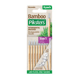 Piksters Bamboo Interdental Brushes Size 1 Purple 8pk