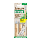 Piksters Bamboo Interdental Brushes  Size 3 Yellow 8pk