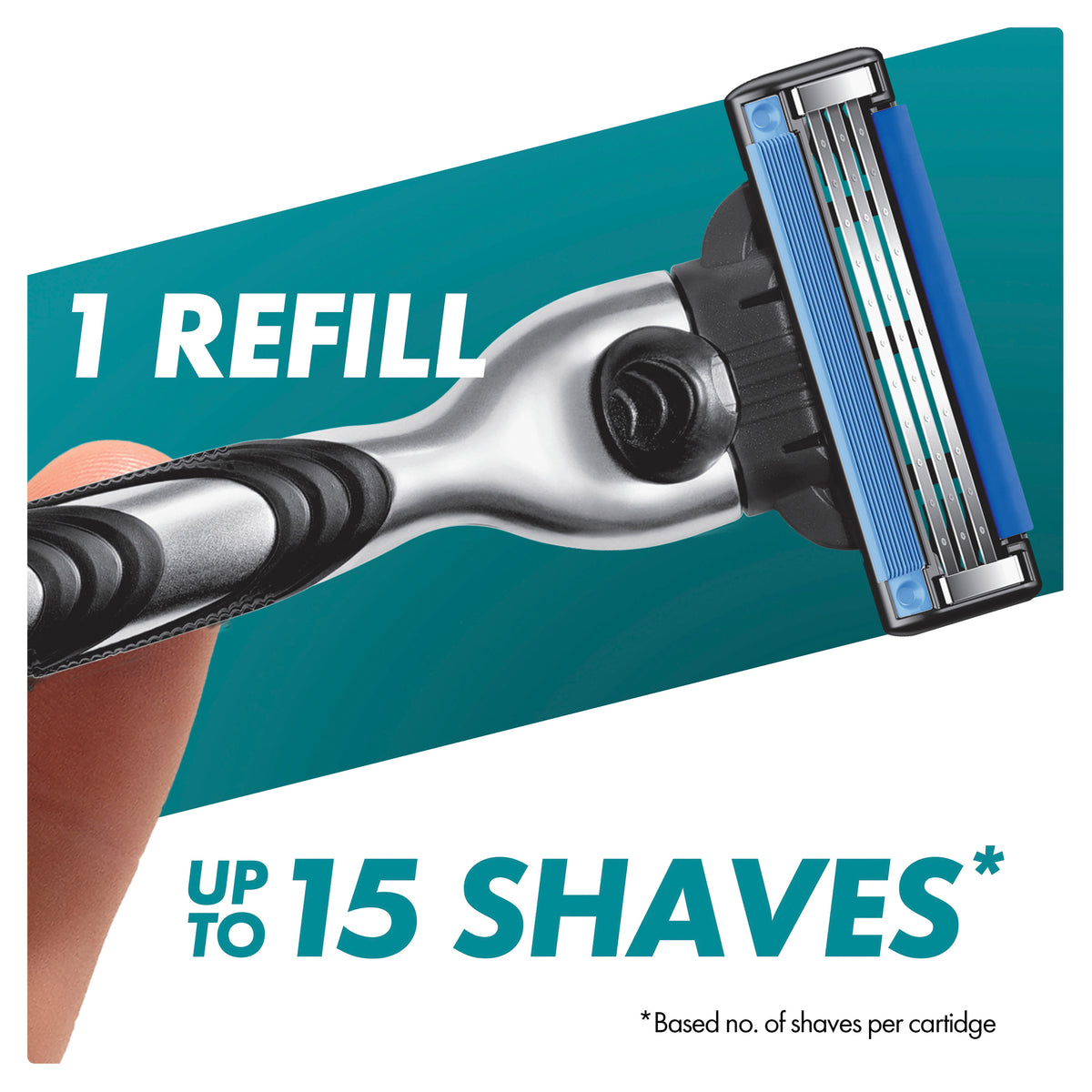 GILLETTE Mach3+ Razor 1Up+ 2 Cartridges