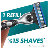 GILLETTE Mach3+ Razor 1Up+ 2 Cartridges