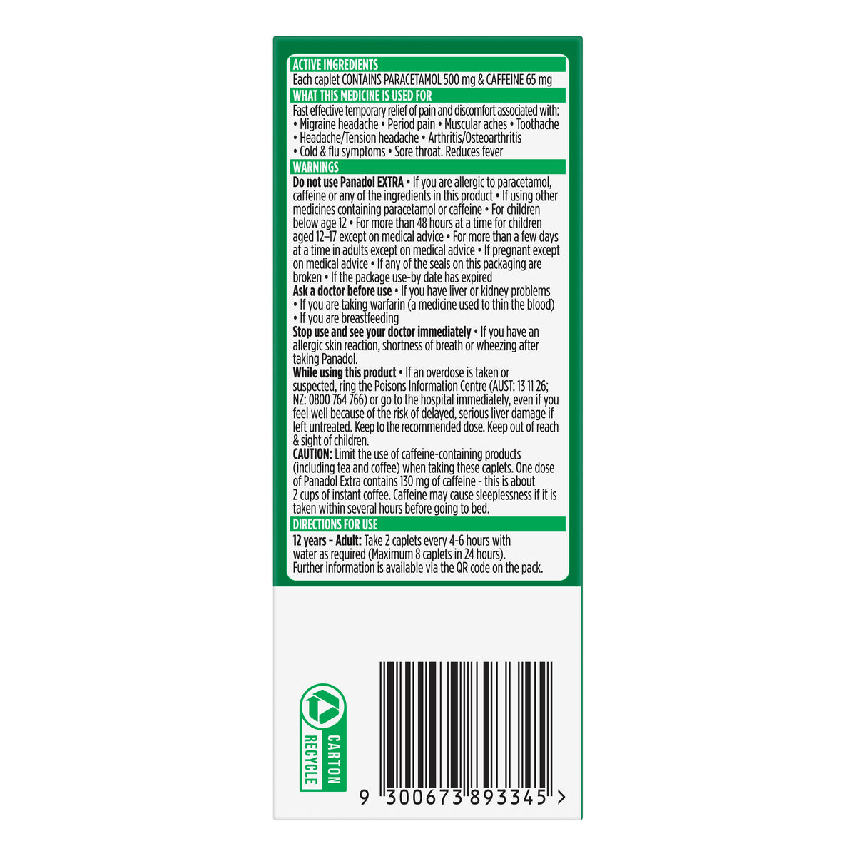 PANADOL Optizorb Ext Capl. 500mg 32s