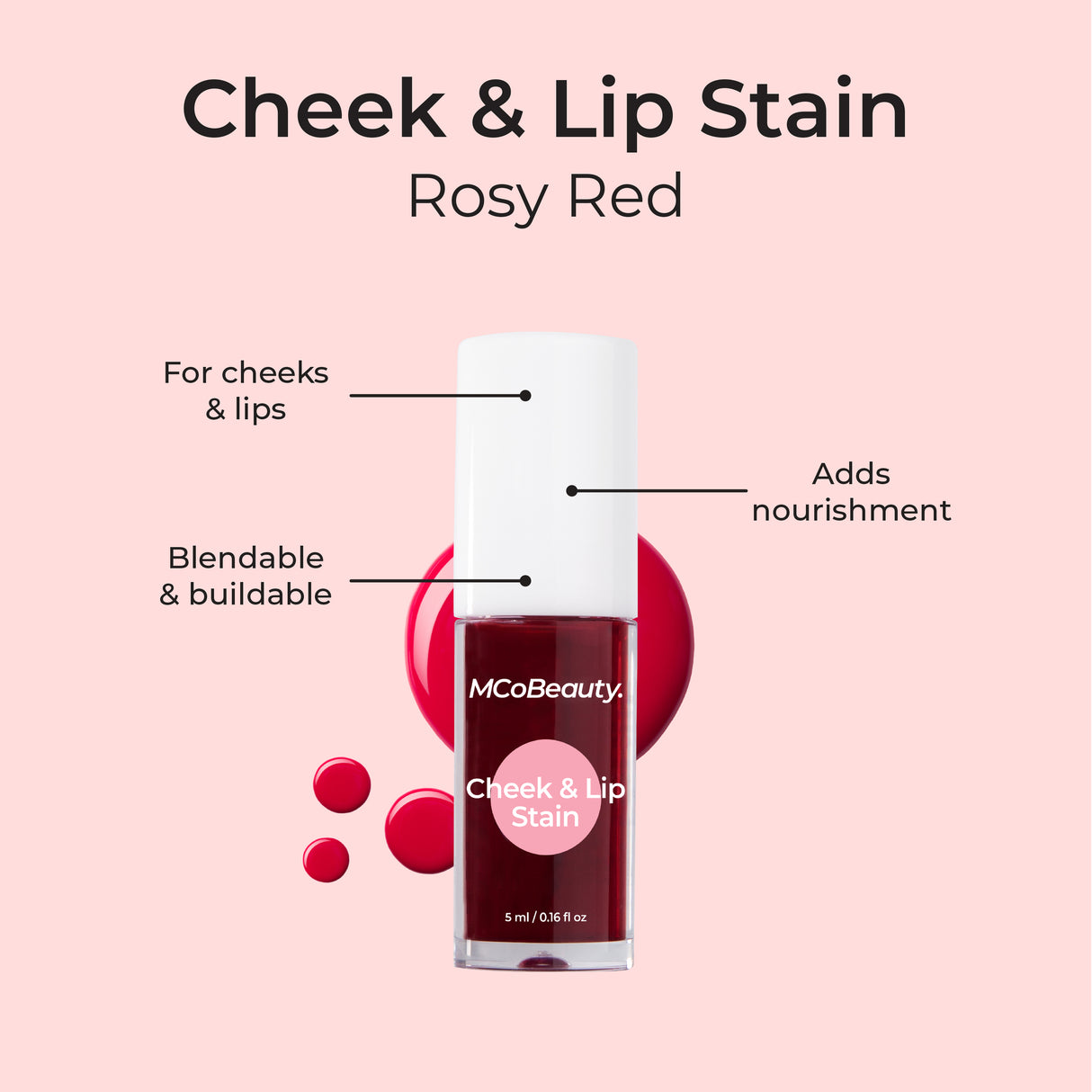 MCo MCW658 Chk&Lip Stain Rosy Red