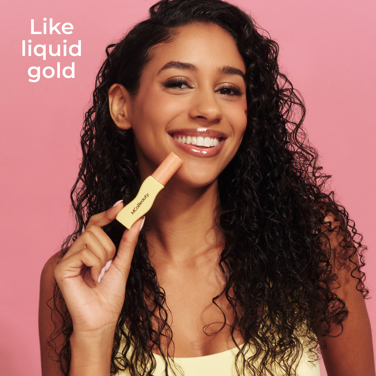 MCoBeauty Gold Glow Lip Oil Gold Shimmer