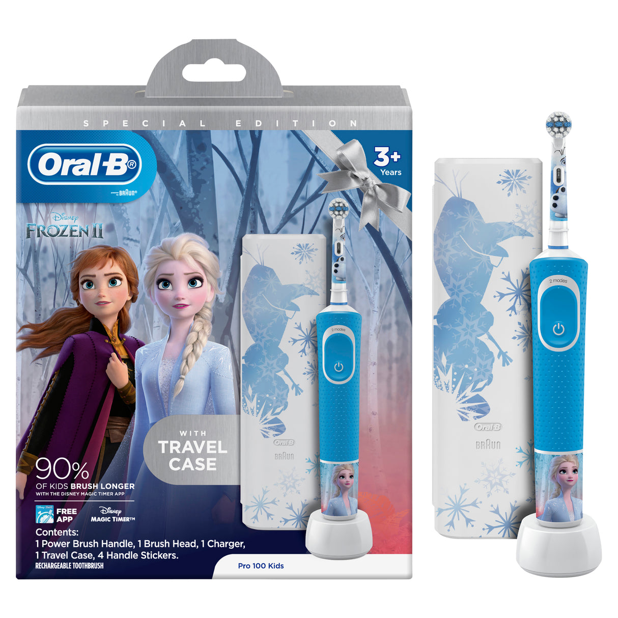 Oral-B Pro 100 Kids Rechargeable Toothbrush 1 Count Frozen