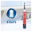 Oral-B Kids Stages Power Spiderman Blue and Red Electric Toothbrush with charger