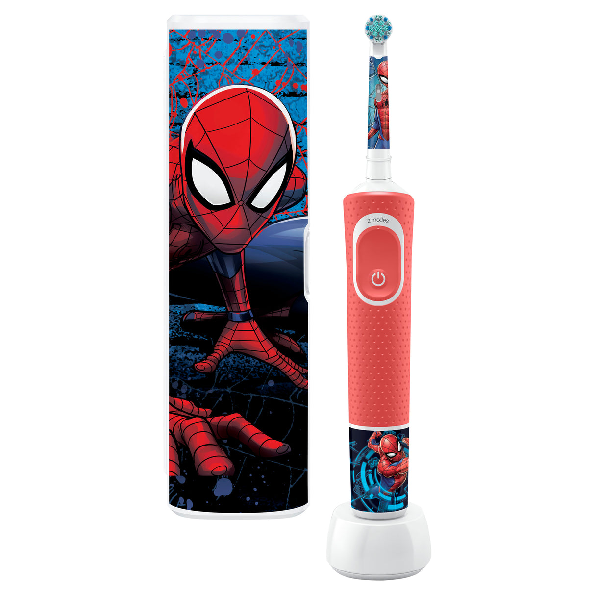 Oral-B Kids Stages Power Spiderman Blue and Red Electric Toothbrush with charger
