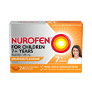 Nurofen For Children 7and Pain and Fever Relief Chewable Capsules 100mg Ibuprofen Orange 24 pack
