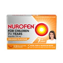 Nurofen for Children Pain and Fever Relief Chewable Capsules 100 mg Ibuprofen Orange 12 Pack