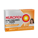Nurofen For Children 7and Pain and Fever Relief Chewable Capsules 100mg Ibuprofen Orange 24 pack