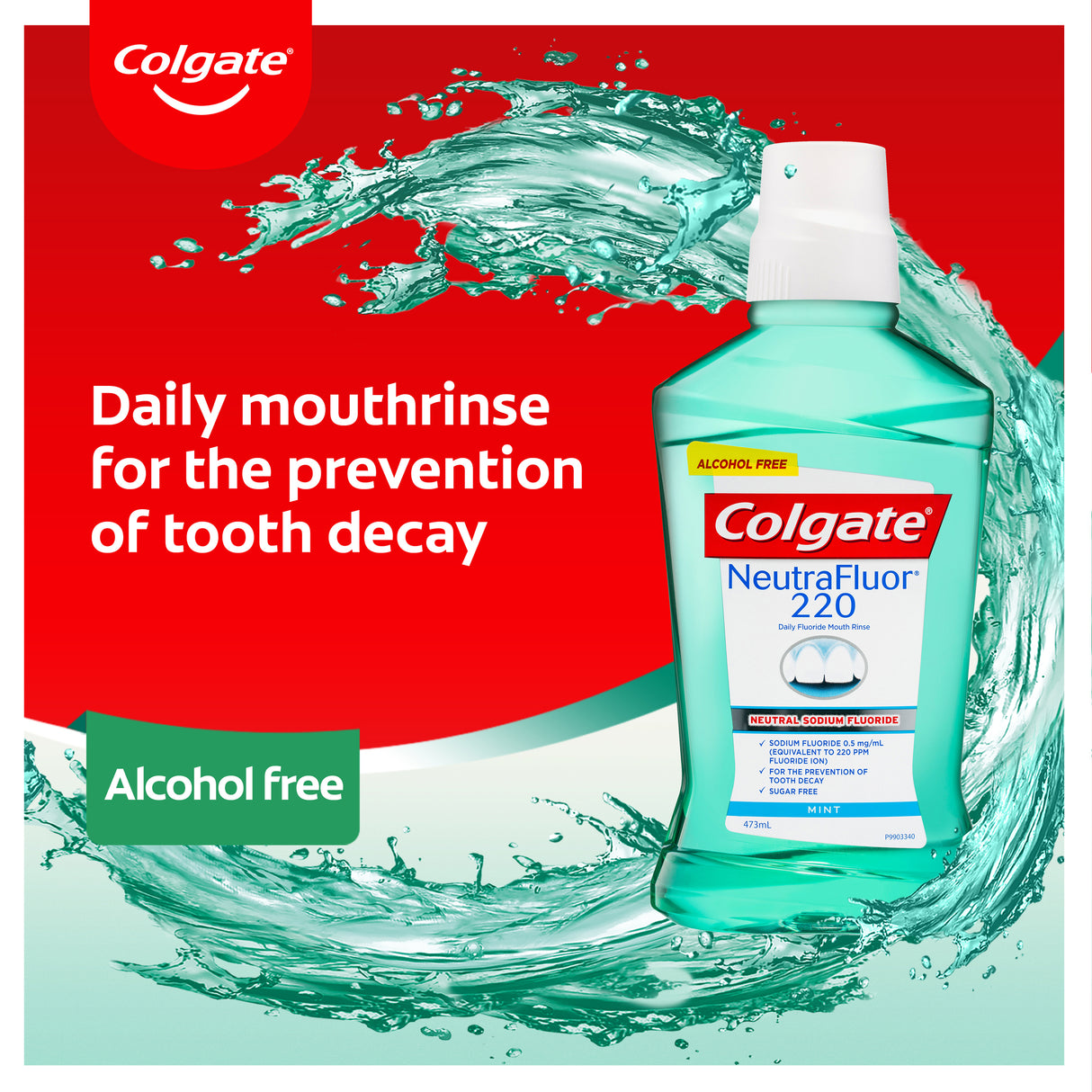 Colgate Neutrafluor 220 Rinse Alcohol Free 473ml