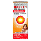 Nurofen for Children Pain and Fever Relief 100 mg/5 mL Ibuprofen Strawberry 100 mL