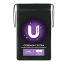 U by Kotex Extra Overnight Pads Long with Wings 8 Pack