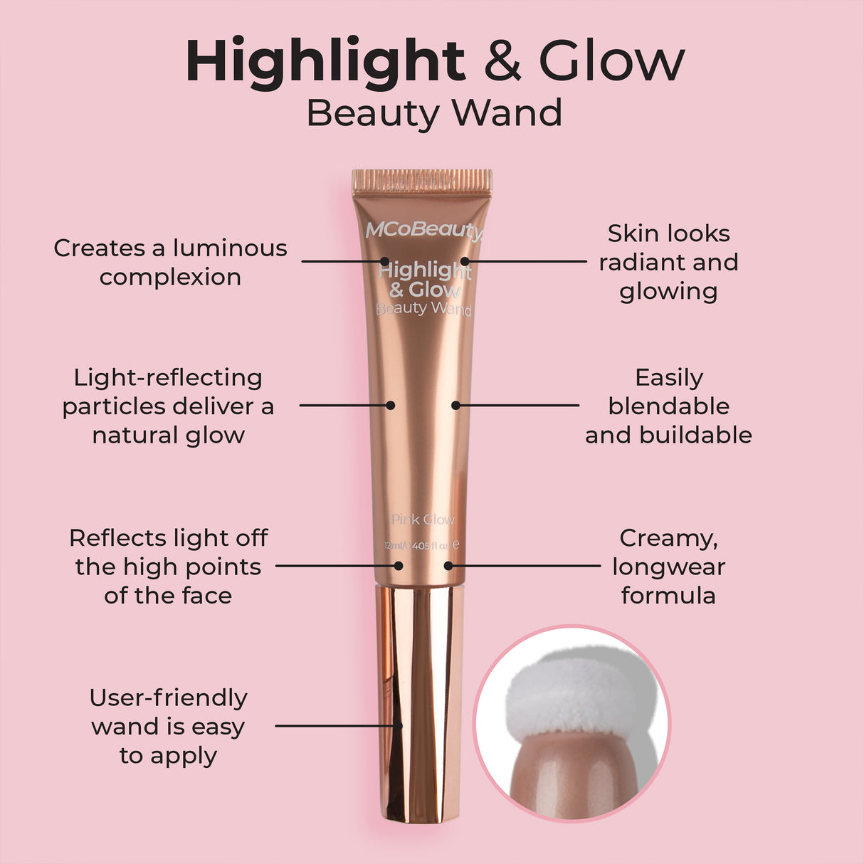 MCo MCW321 HL&Glow Bty Wand Pink Glw