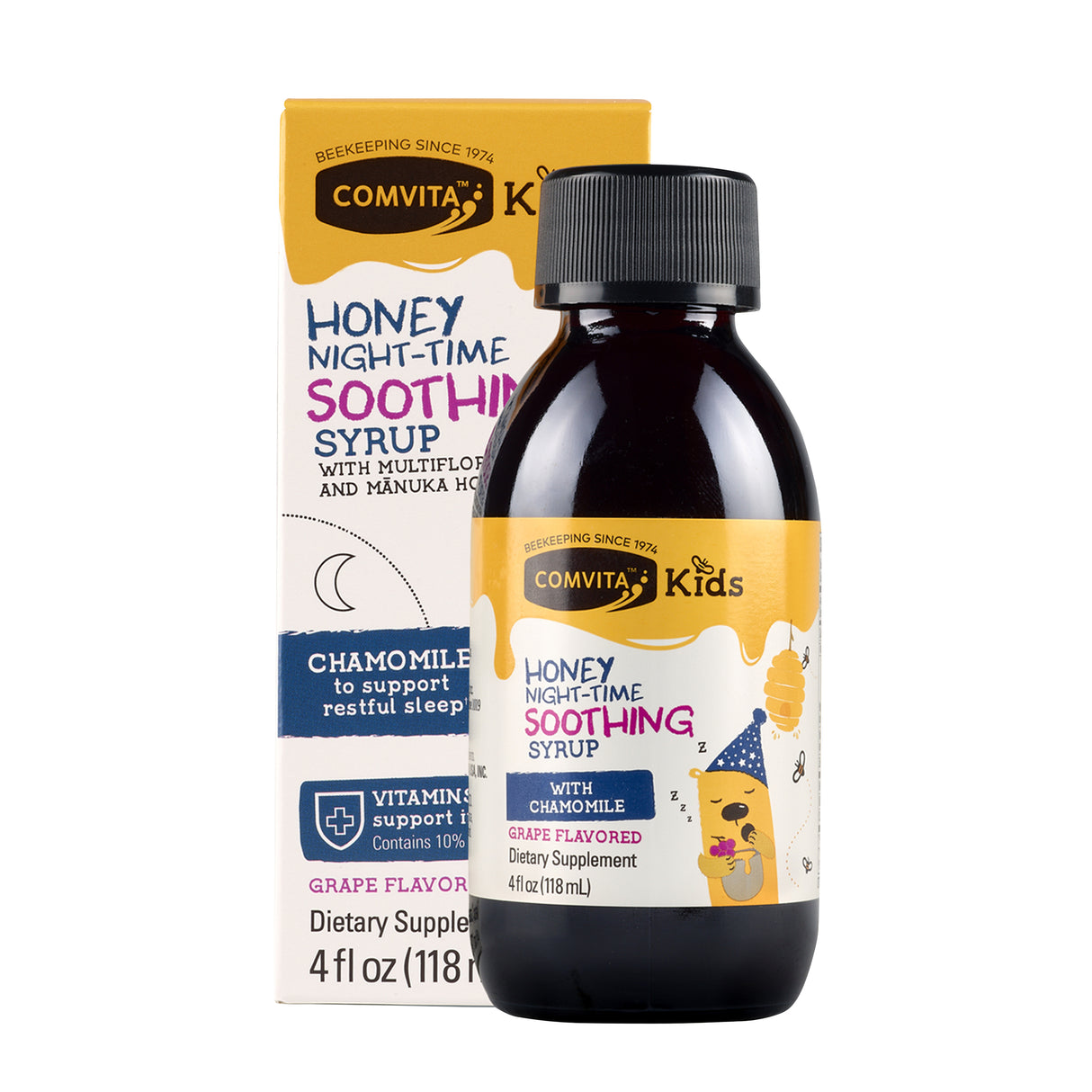 Comvita Kids Honey Night-Time Soothing Syrup 4fl oz 118ml