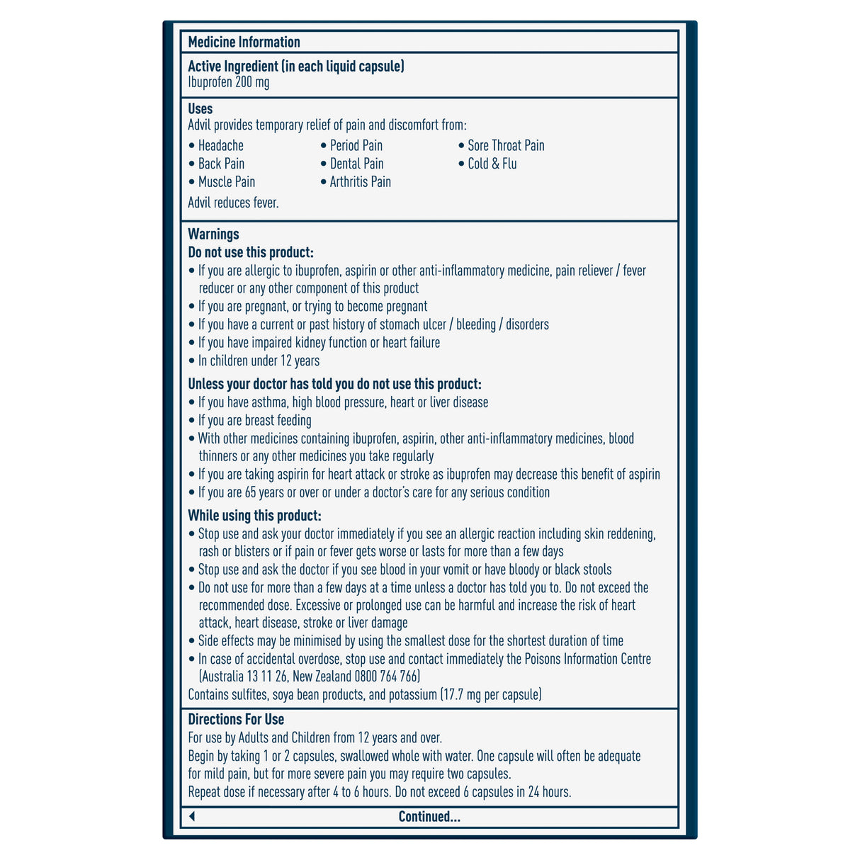 Advil Fast Acting Liquid IbuprofenCap 90s  Limit 1 per trans