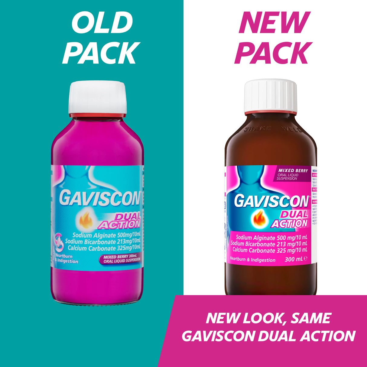 Gaviscon Dual Action Mixed Berry Liquid 300 mL