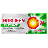 Nurofen Zavance Fast Pain Relief Caplets 256mg Ibuprofen 24 pack