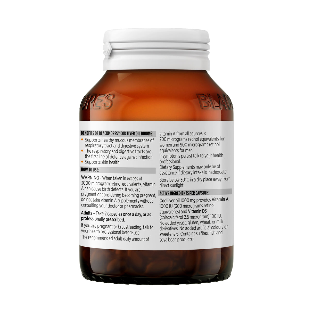 Blackmores Cod Liver Oil 1000mg (80)