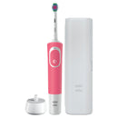 Oral-B Pro 100 Pink Electric Toothbrush with 3D Polish Whitening Head