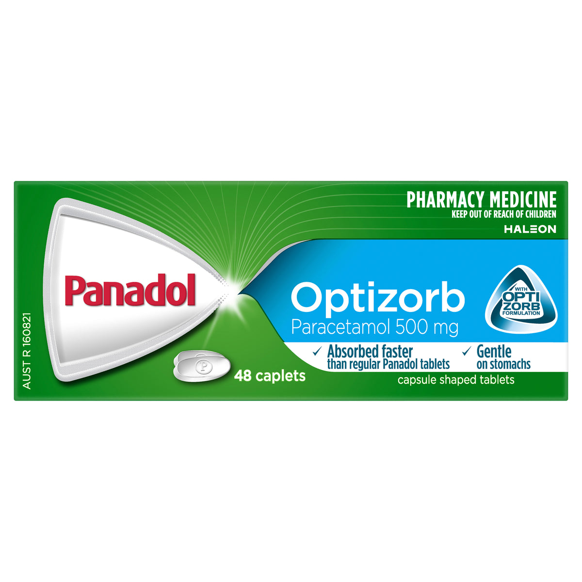 Panadol with Optizorb for Pain Relief, Paracetamol - 500mg 48 Caplets