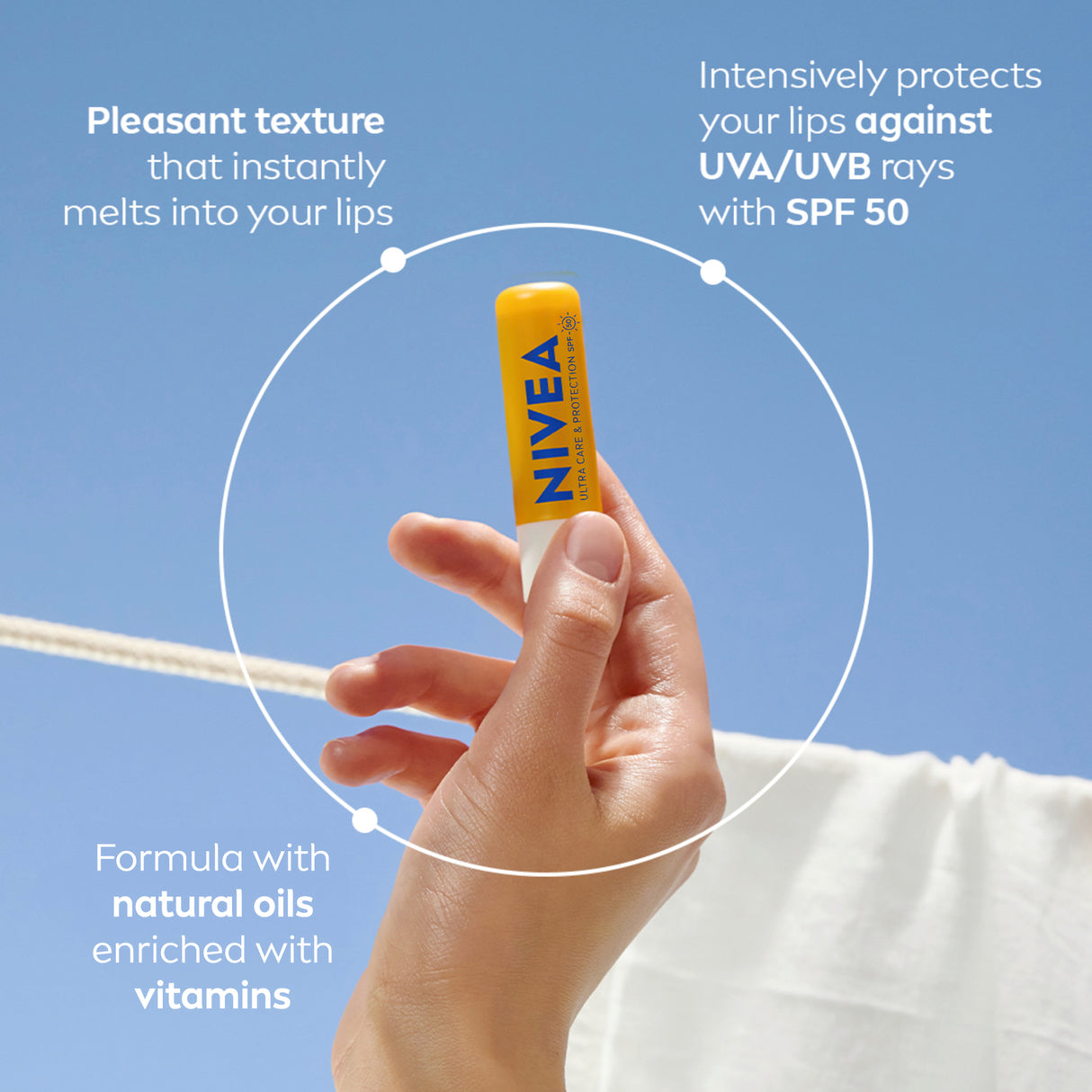 NIVEA Lip Ult Care&Prot SPF50+ 4.8g