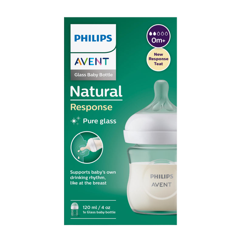 Philips Avent Natural Response 120 mL Glass Bottle