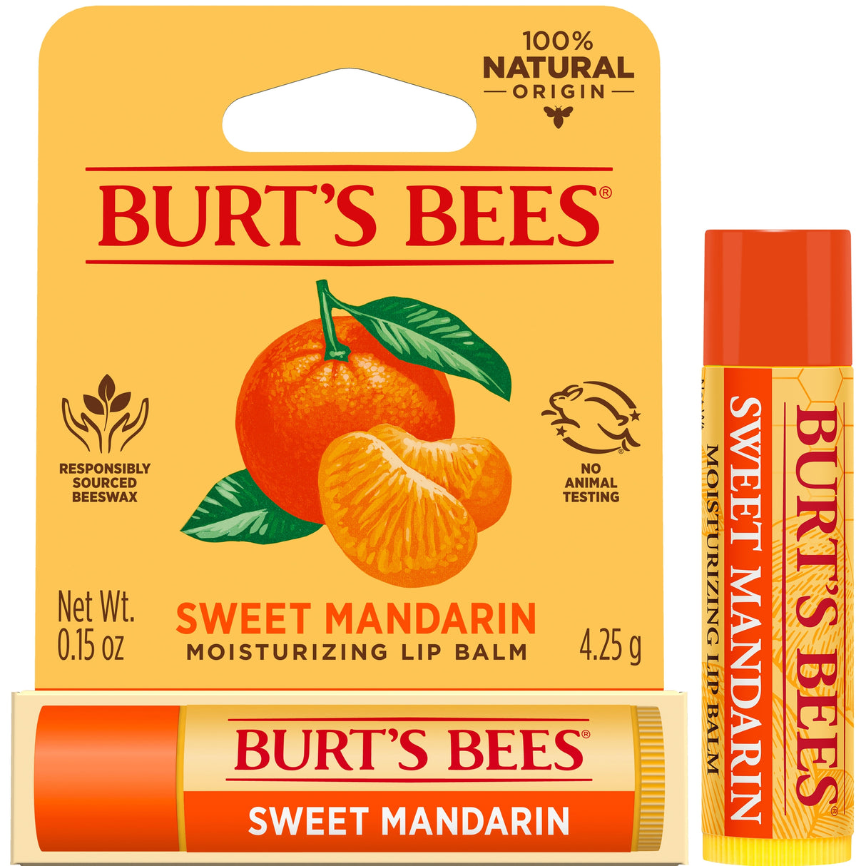 Burts Bees 100% Natural Sweet Mandarin Lip Balm 4.25g