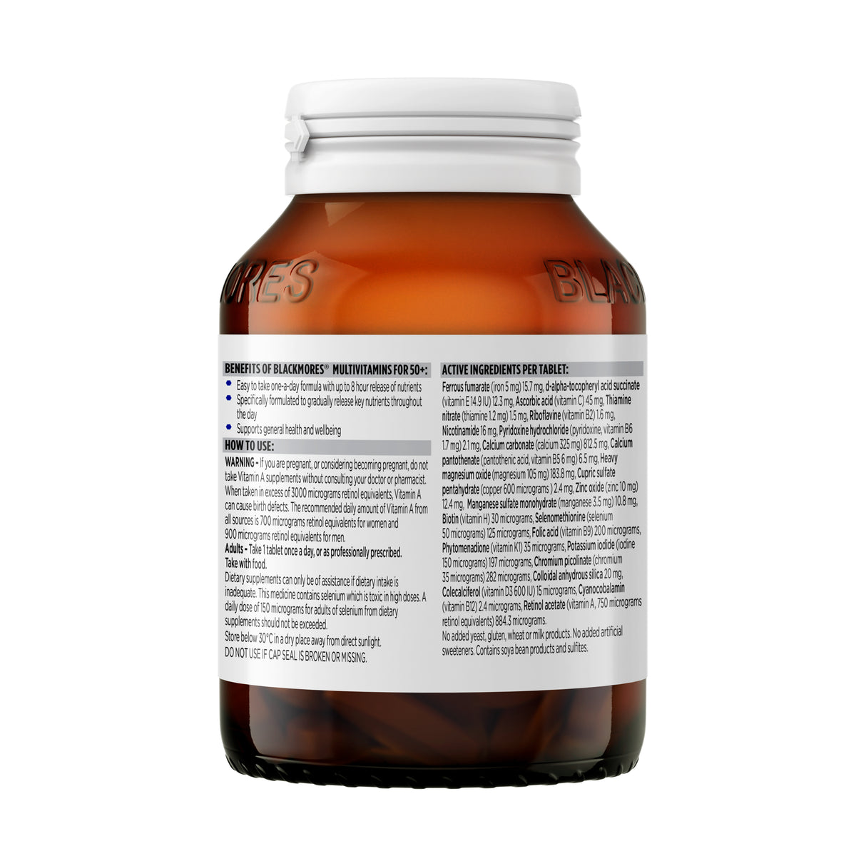 Blackmores Sustained Release Multivitamins 50+ (60 Tablets)
