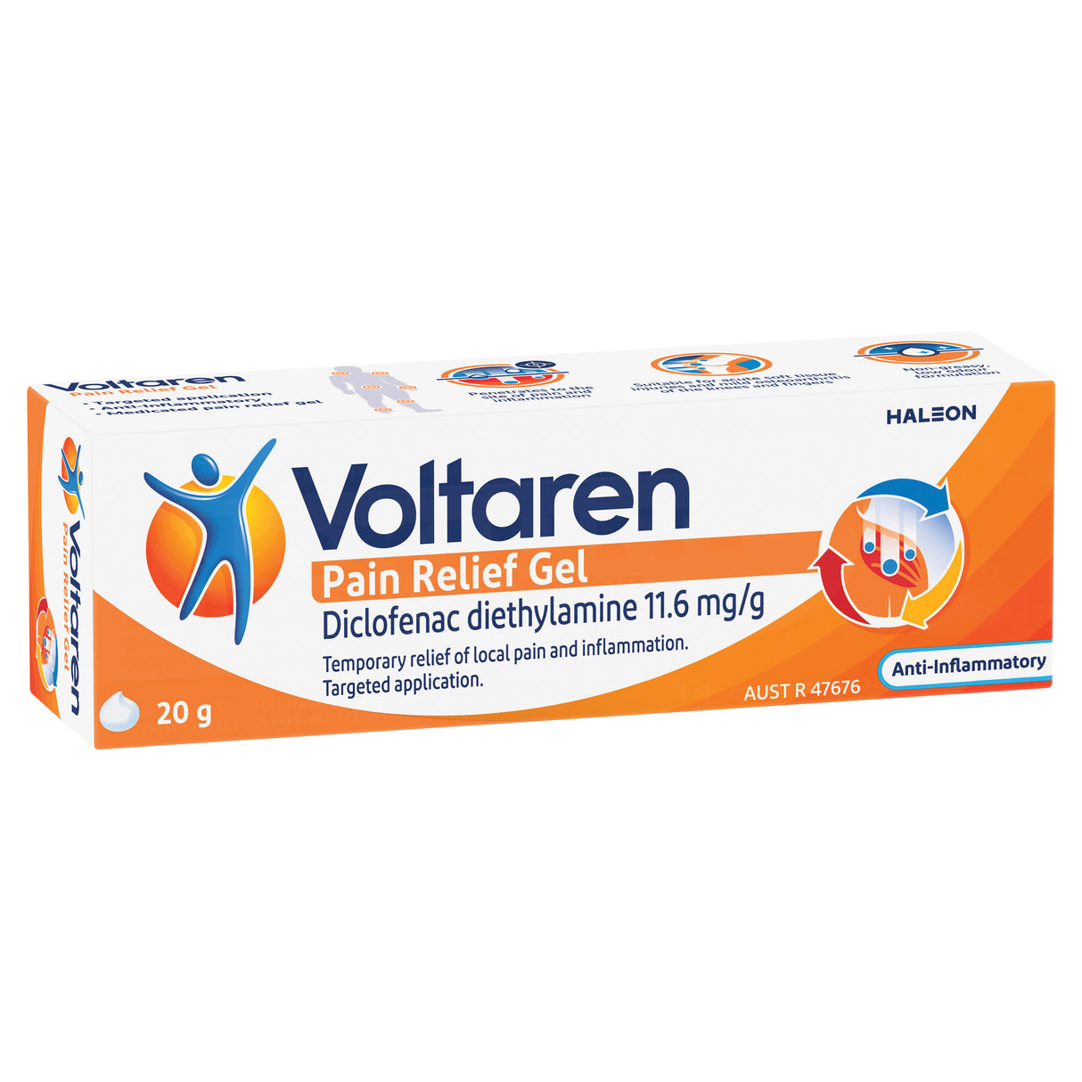 Voltaren Emulgel, Muscle and Back Pain Relief 20 g