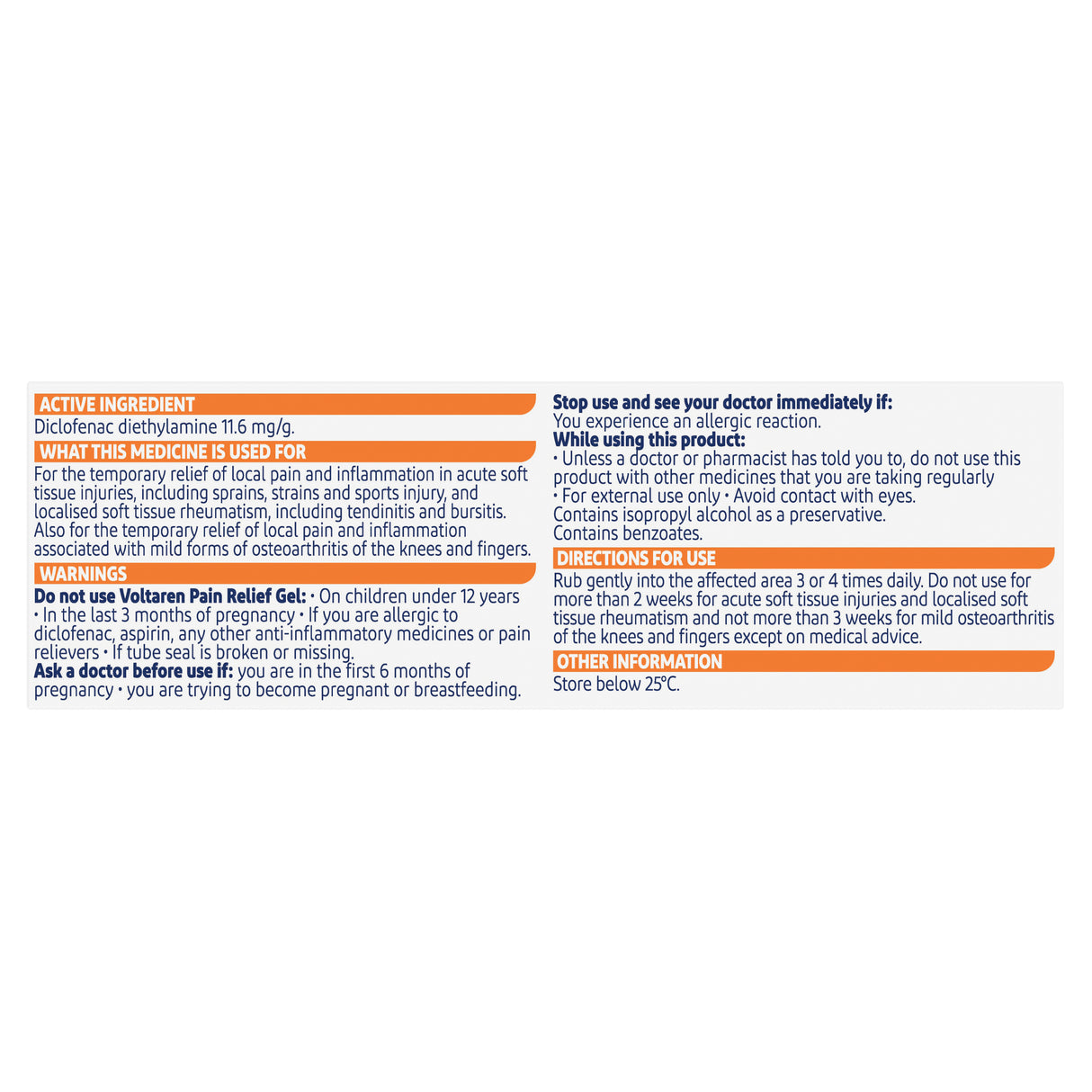 Voltaren Emulgel, Muscle and Back Pain Relief 20 g