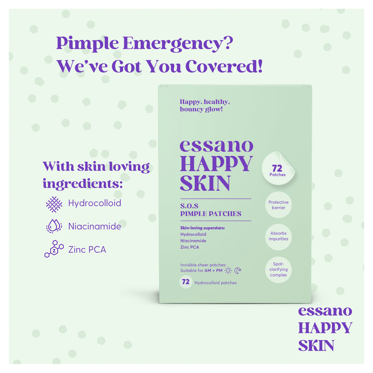 Essano Happy Skin Pimple Patches 72 Pack