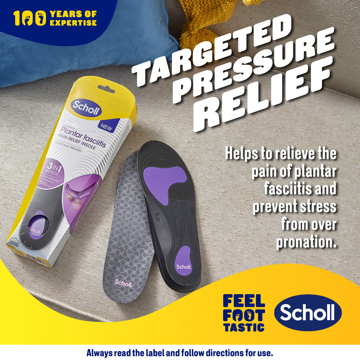 Scholl In-Balance Pain Relief Plantar Fasciitis Orthotics - Small