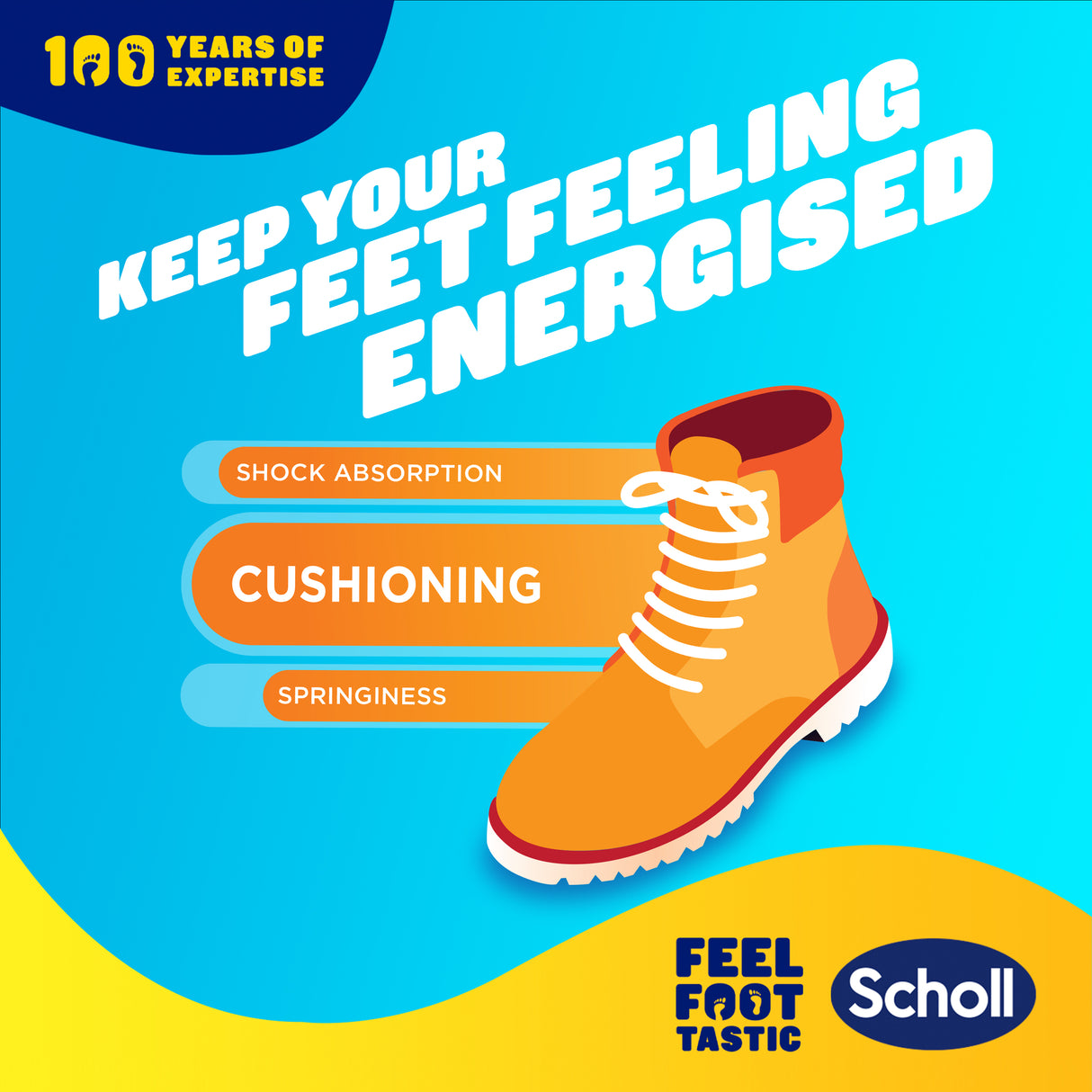 SCHOLL Gel Activ Insole Work&Boot L