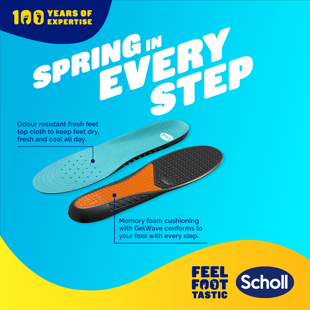 SCHOLL Gel Activ Insole Work&Boot L