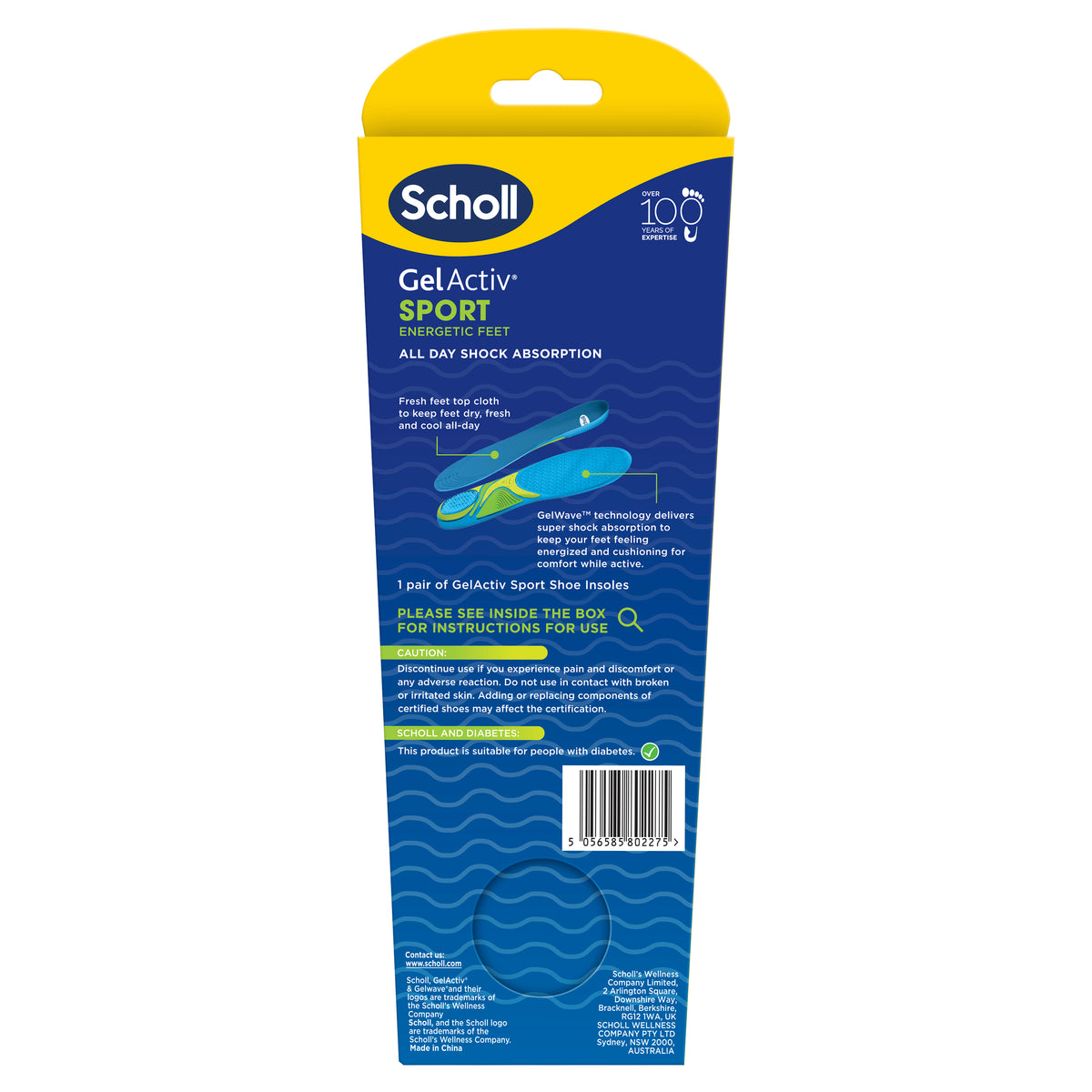 SCHOLL Gel Activ Insole Sport S