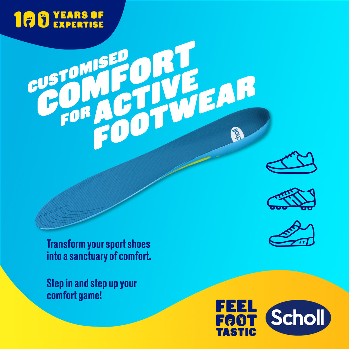 SCHOLL Gel Activ Insole Sport S