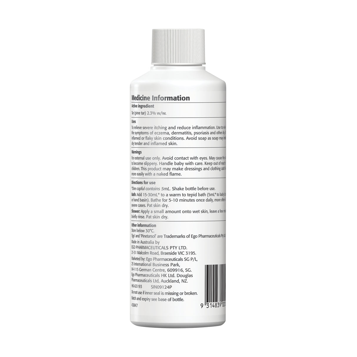 Ego Pinetarsol Bath Oil 200ml