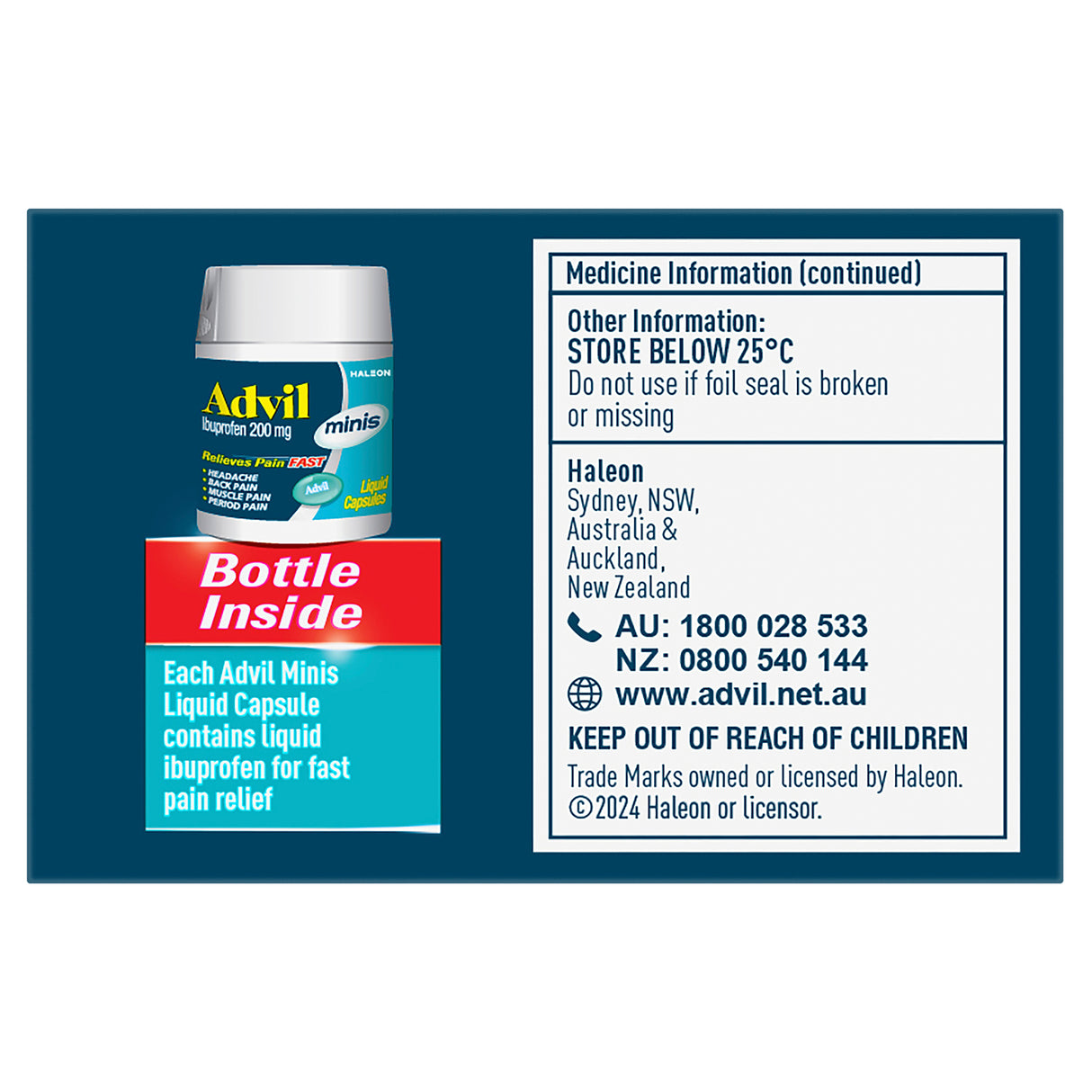 Advil Mini Liquid Capsules 20 Capsules → Advil Mini Liquid Capsules 20 Capsules