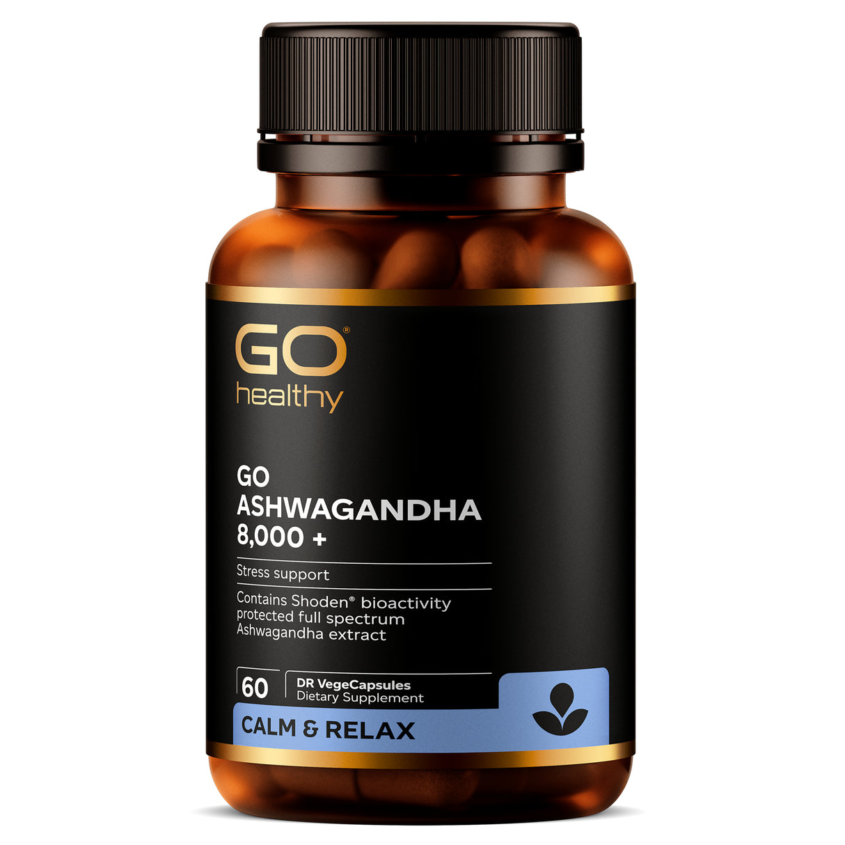 GO Healthy GO Ashwagandha Supplement 8,000 mg 60 Vegetable Capsules