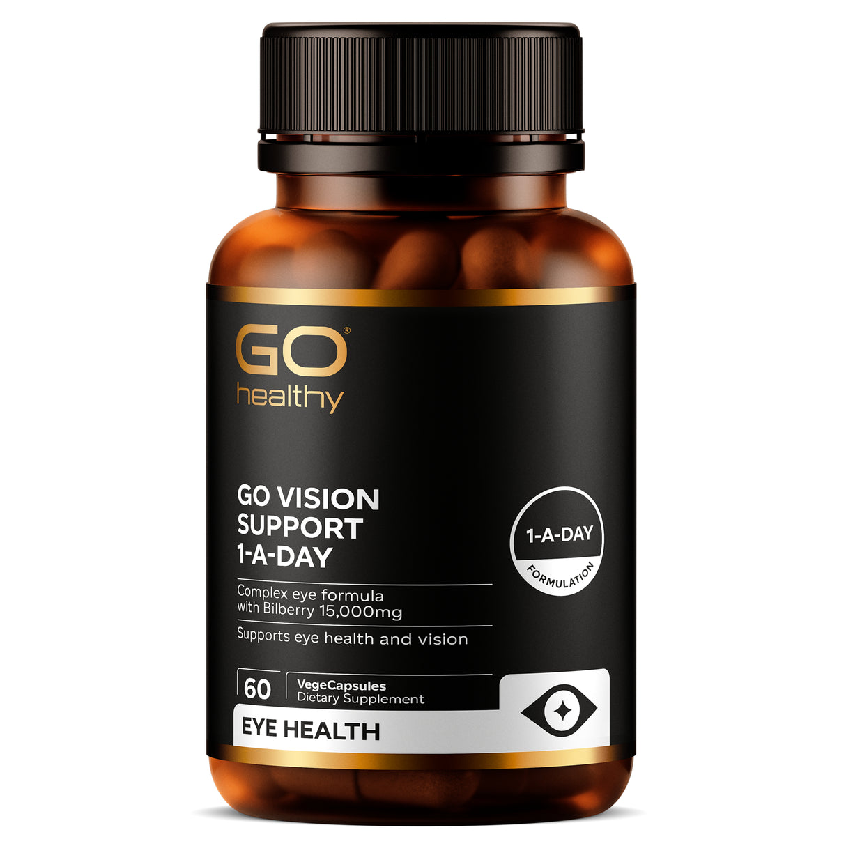 GO Healthy GO Vision Protect Eye Health Supplement 1-A-Day 60 VCaps