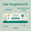 GAIA Natural Baby Water + Ceramides Biodegradable Wipes 70pk