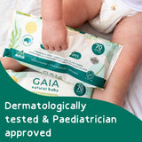 GAIA Natural Baby Water + Ceramides Biodegradable Wipes 280pk