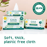 GAIA Natural Baby Water + Ceramides Biodegradable Wipes 280pk