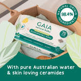 GAIA Natural Baby Water + Ceramides Biodegradable Wipes 280pk