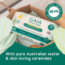 GAIA Natural Baby Water + Ceramides Biodegradable Wipes 280pk