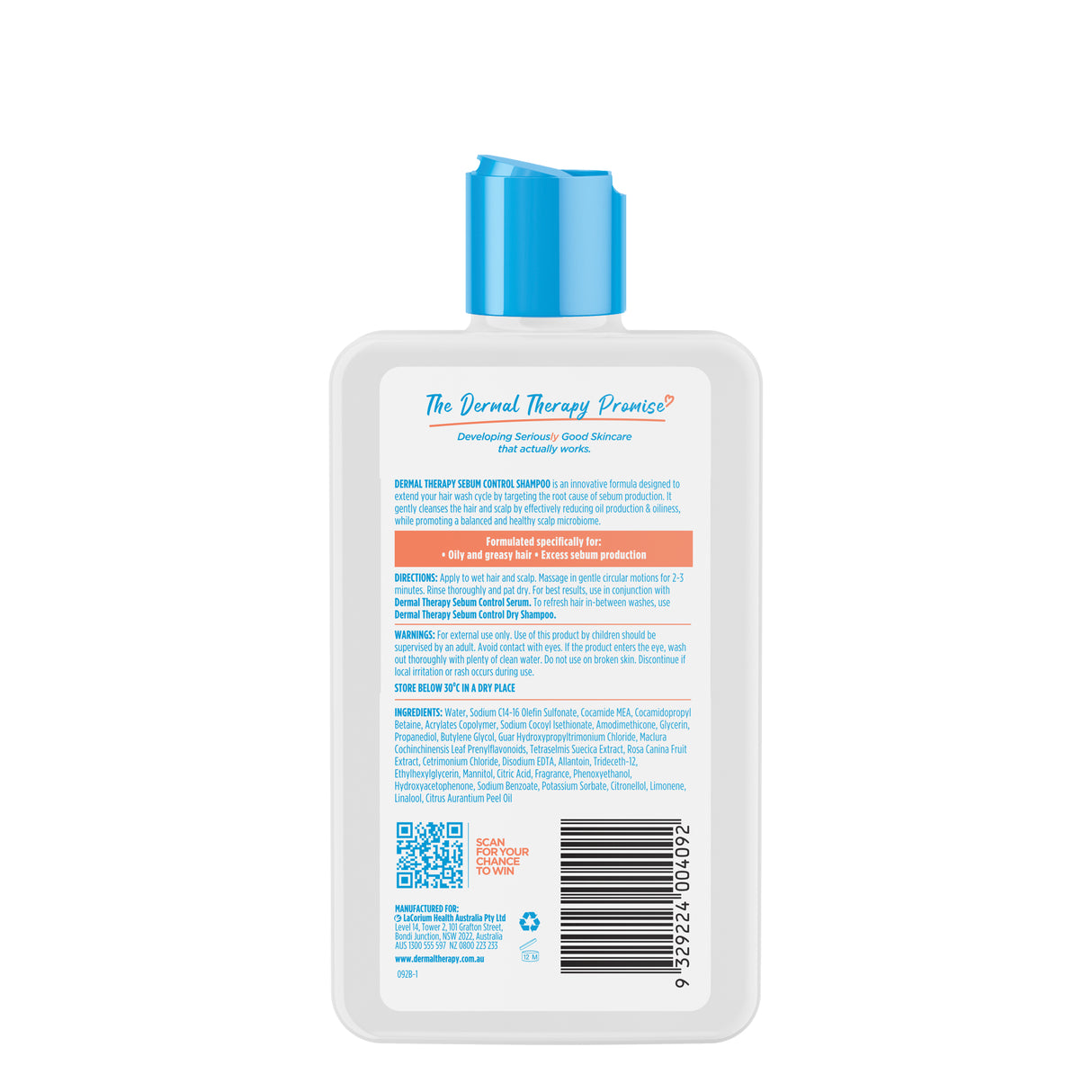 DERMAL THERAPY Sebum Control Shampoo 175ml