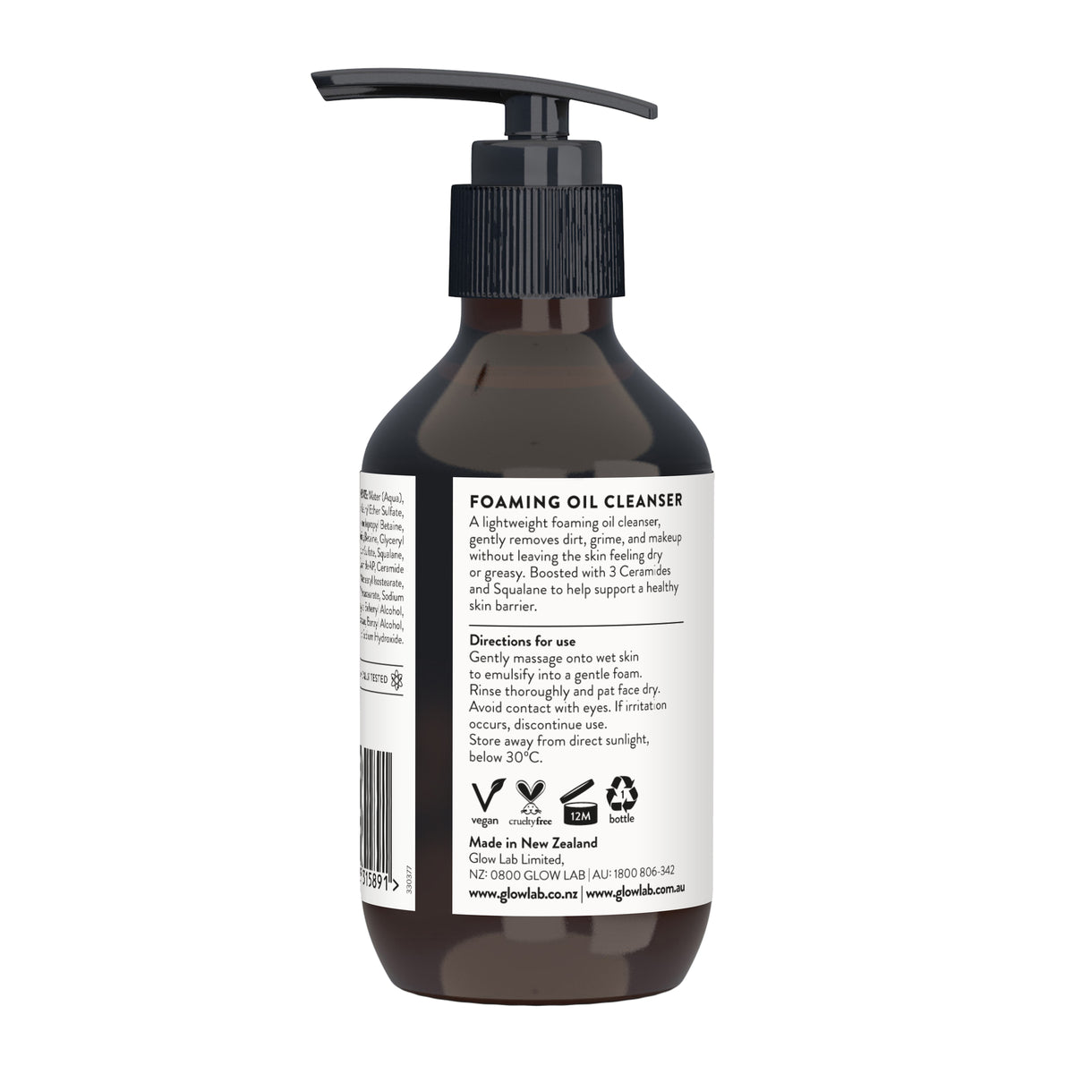 GLOW LAB Ceramides Foaming Oil Cleanser 140ml